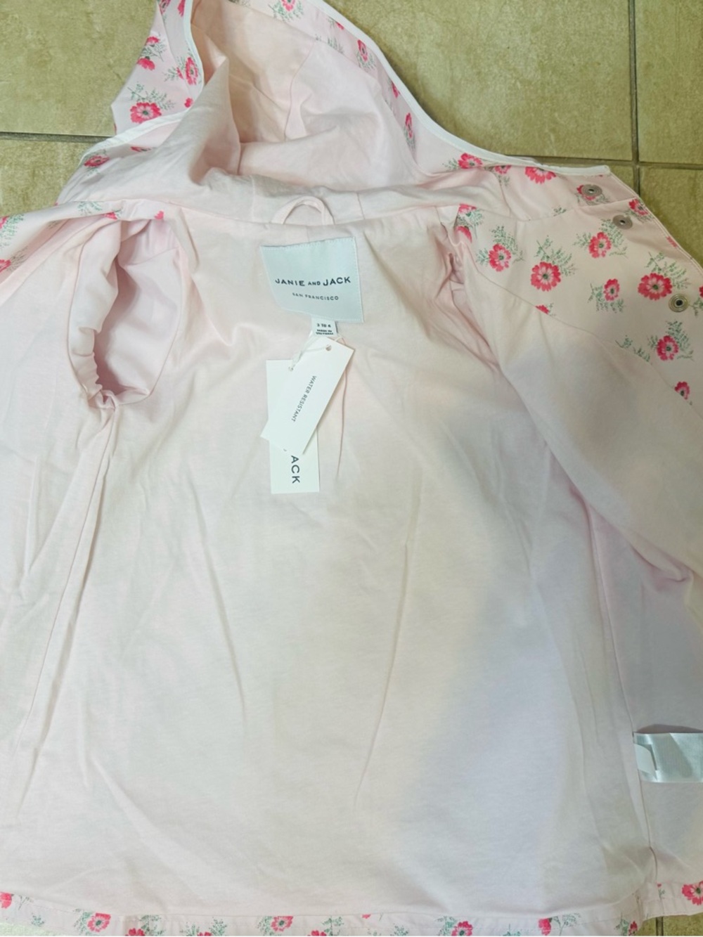 Janie and Jack The Floral Raincoat - Picture 11 of 13